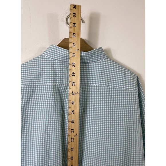 J Crew Mens Secret Wash Shirting Button Shirt Slim Fit Green Gingham Sz 2XL XXL - Picture 4 of 6